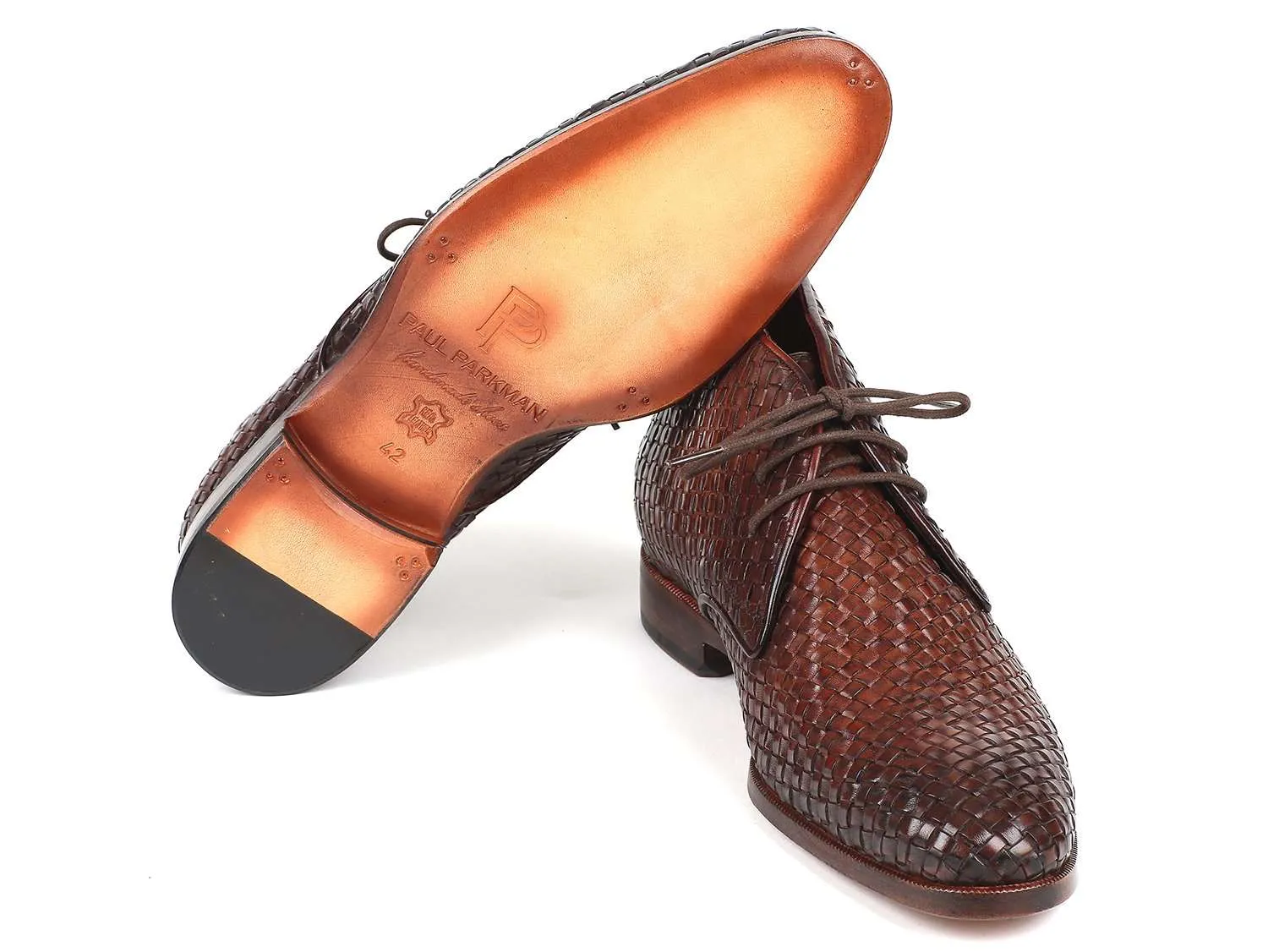 Paul Parkman Men's Brown Woven Chukka Boots
