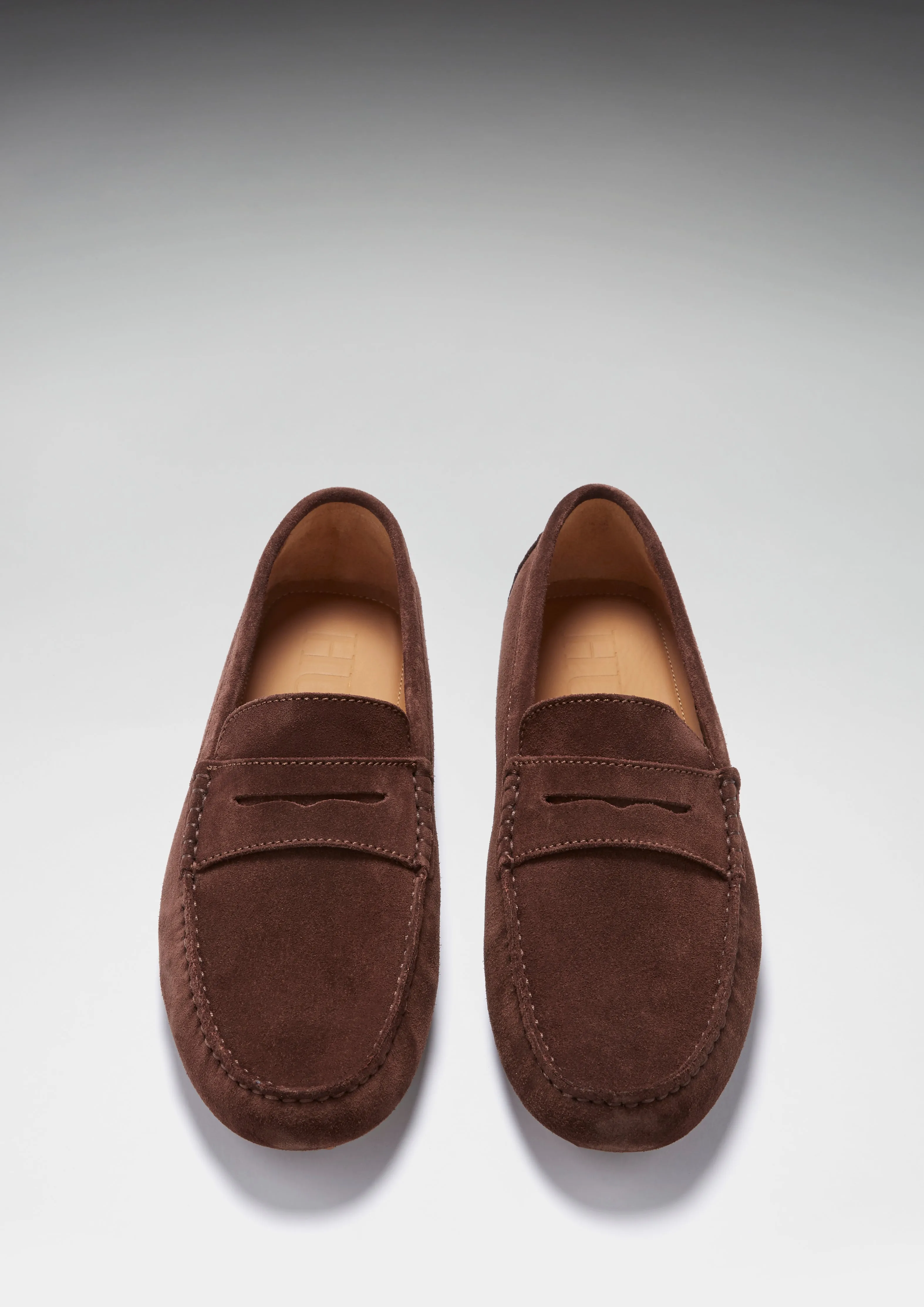 Penny Driving Loafers, brown suede