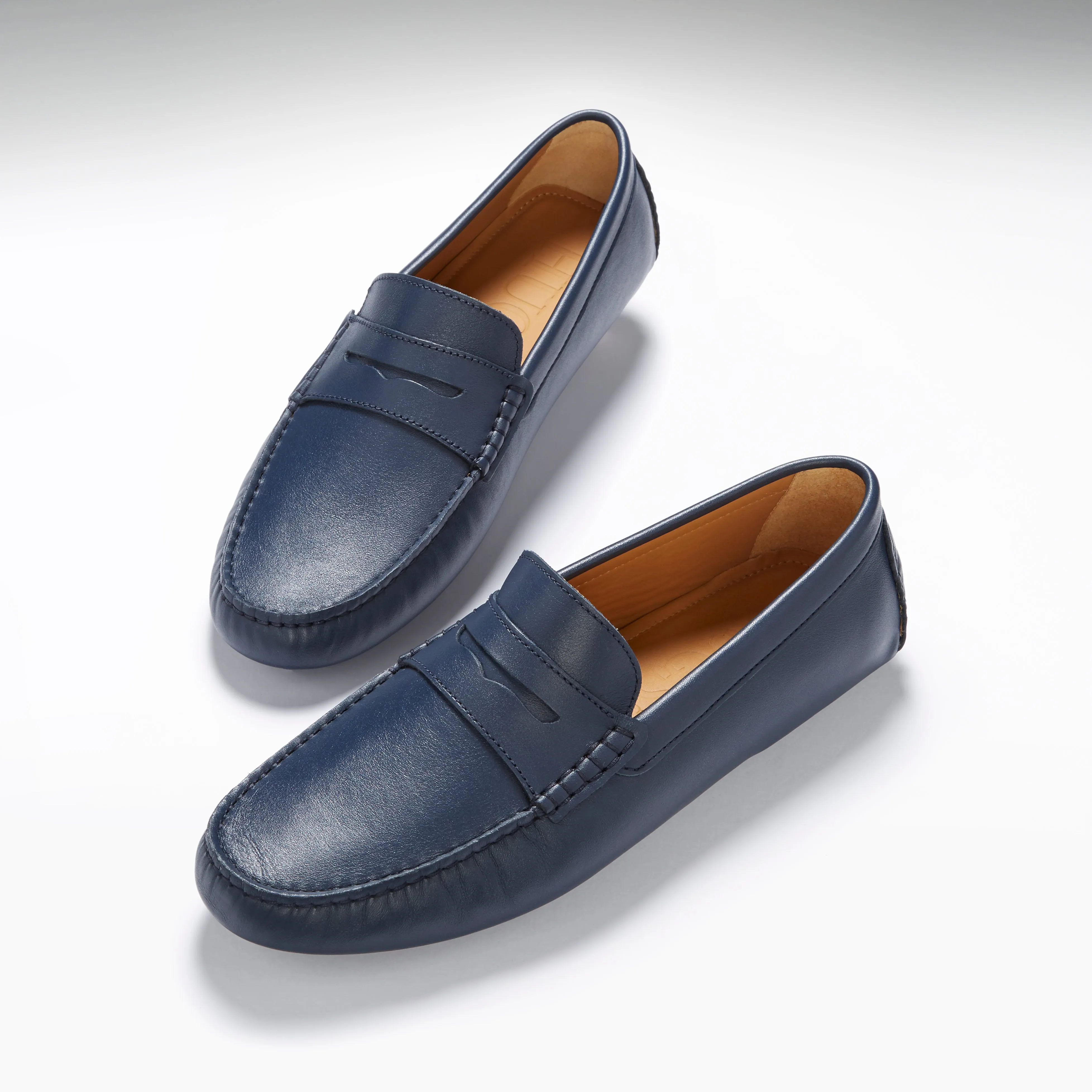 Penny Driving Loafers, french navy leather