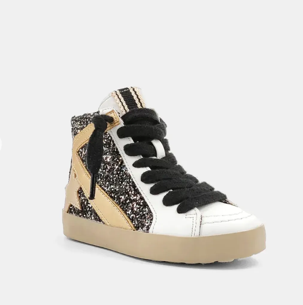 Pia Toddler Black Sparkle Sneakers
