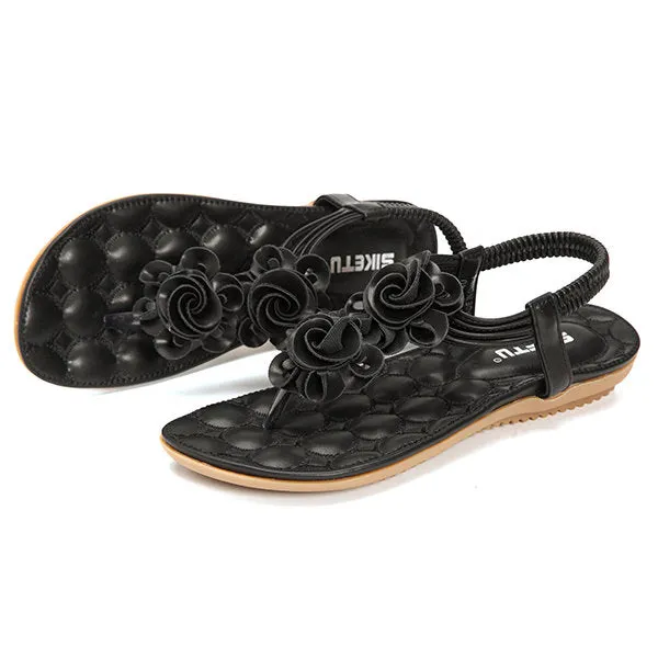 Pretty Crystal Shell Platform Flip Flops Beach Slippers