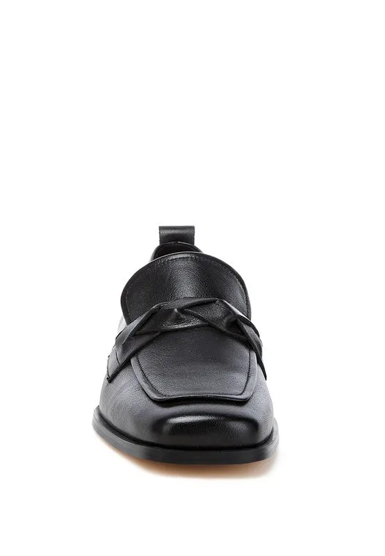 Rag & Co Hostess Genuine Leather Braided Loafers