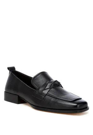 Rag & Co Hostess Genuine Leather Braided Loafers