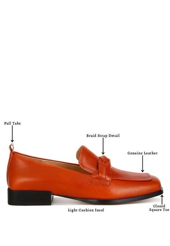 Rag & Co Hostess Genuine Leather Braided Loafers