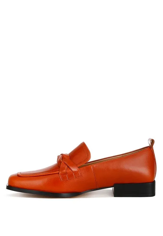 Rag & Co Hostess Genuine Leather Braided Loafers