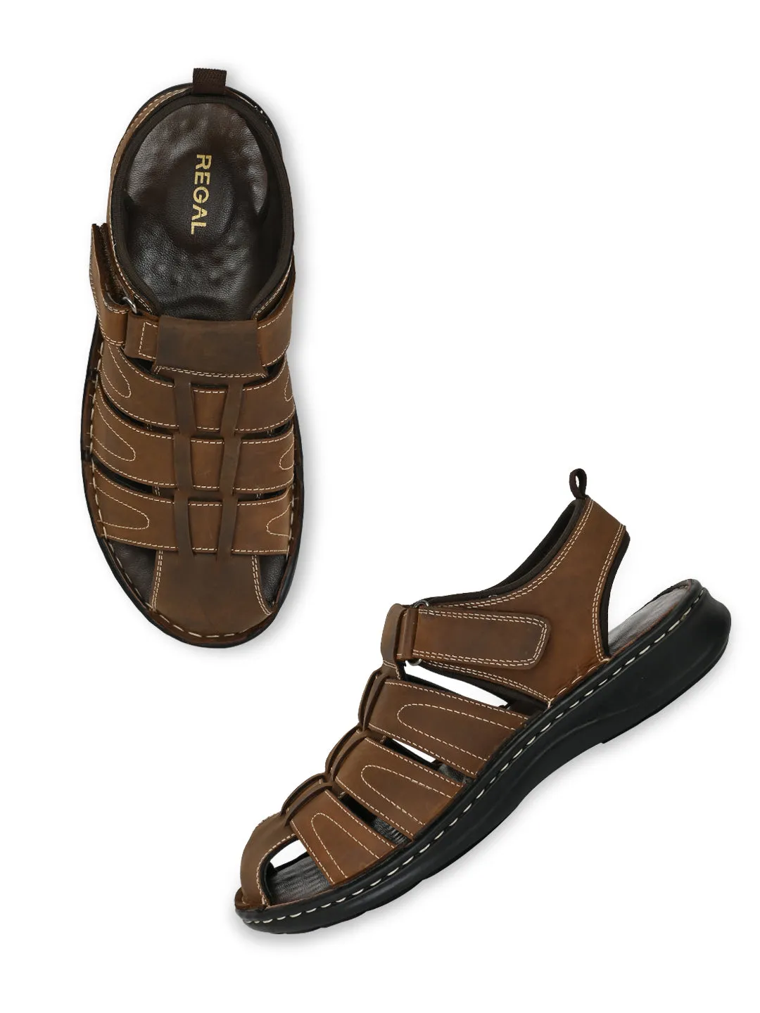 Regal Tan Men Fishermen Sandals