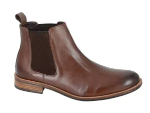 Roamers M163DB Mens Leather Chelsea Boots