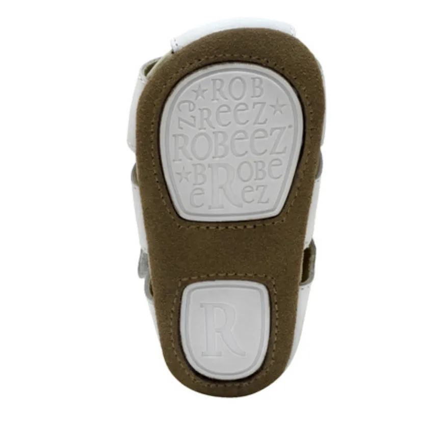 Robeez Lacey First Kick Sandal - White
