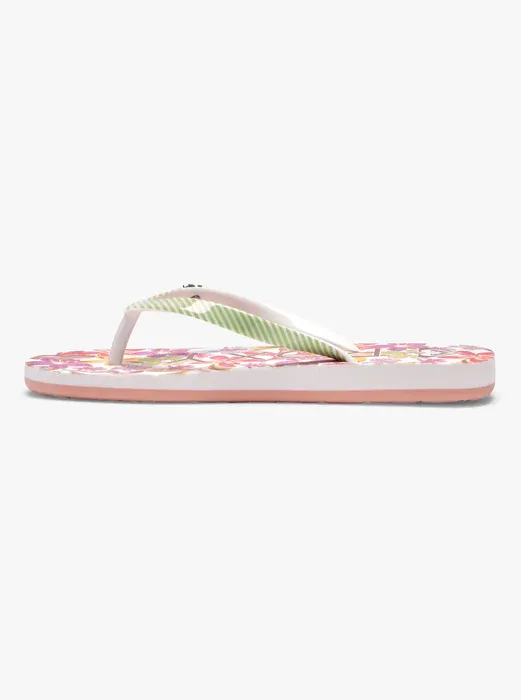Roxy Girls Pebbles Sandals - White/Green