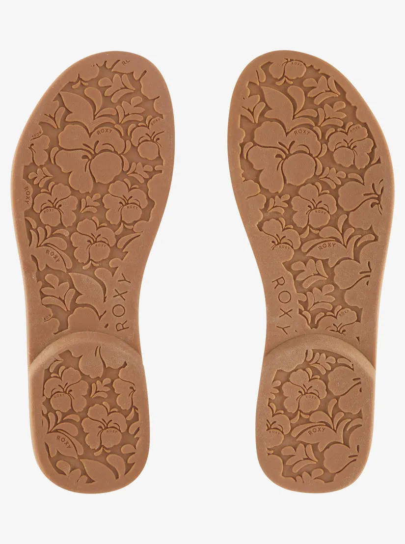 Roxy Womens Gabbie Flip-Flops Sandals - Tan