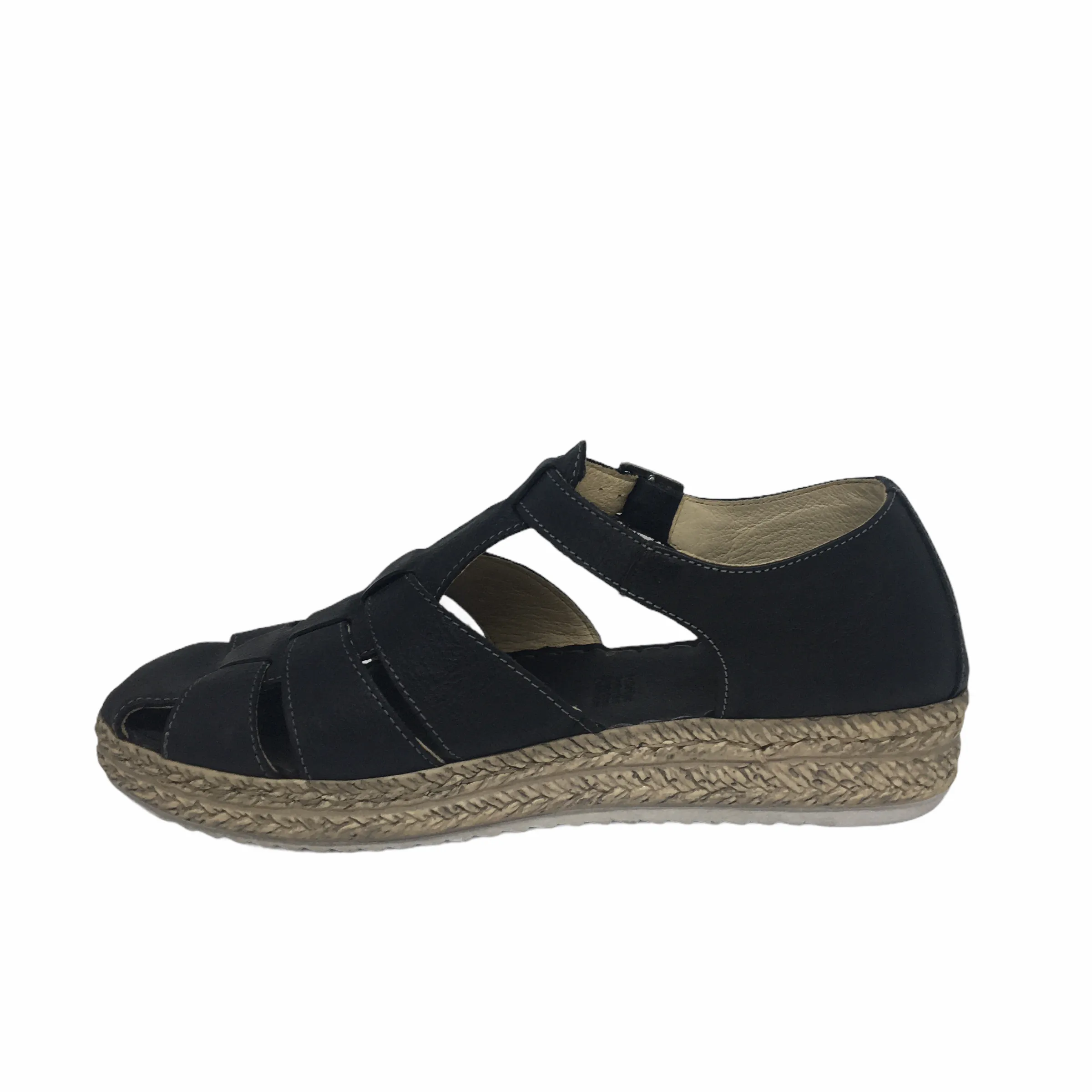 Sala Eddie Fisherman Leather Sandal ~ Black ~ Taupe ~ White