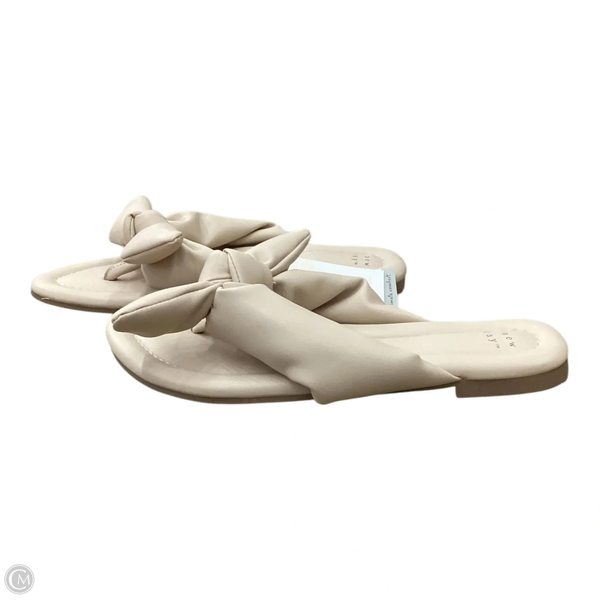 Sandals Flip Flops By A New Day In Beige, Size: 8