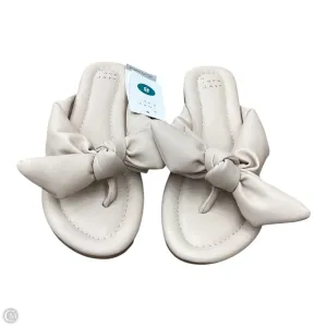 Sandals Flip Flops By A New Day In Beige, Size: 8