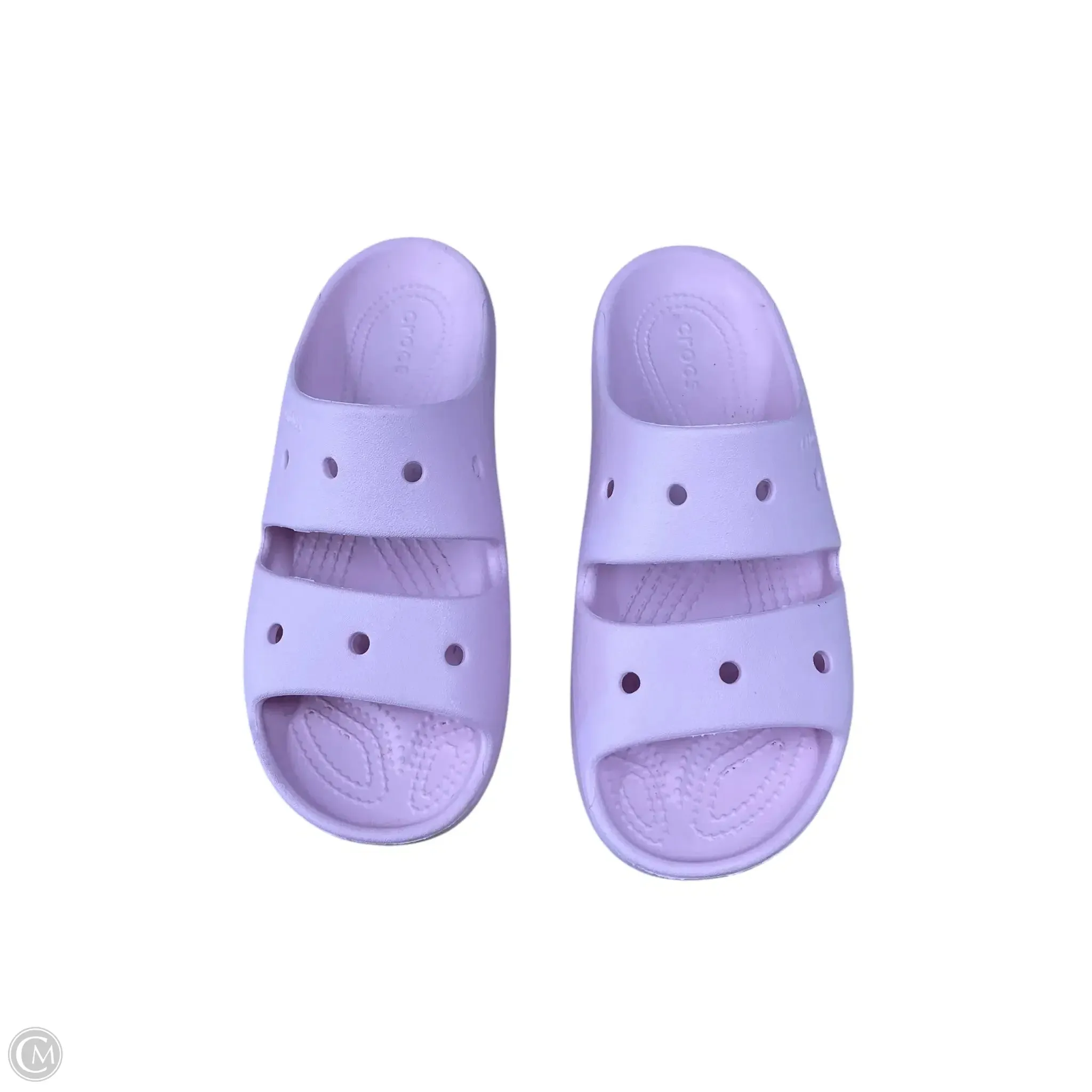 Sandals Flip Flops By Crocs In Pink, Size: 7