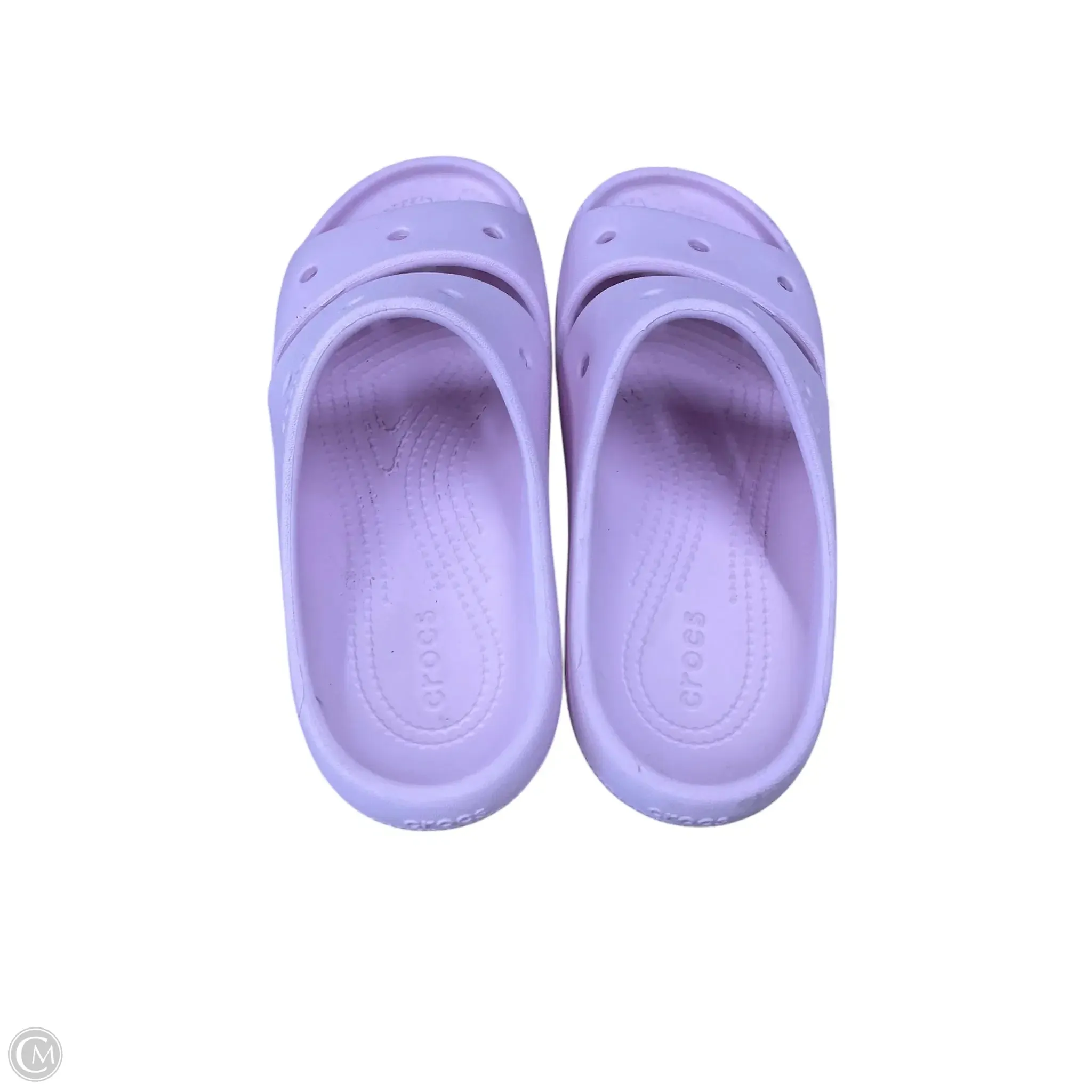Sandals Flip Flops By Crocs In Pink, Size: 7