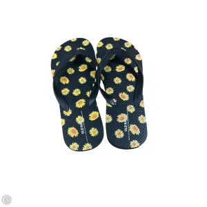 Sandals Flip Flops By Old Navy In Black & Yellow, Size: 5