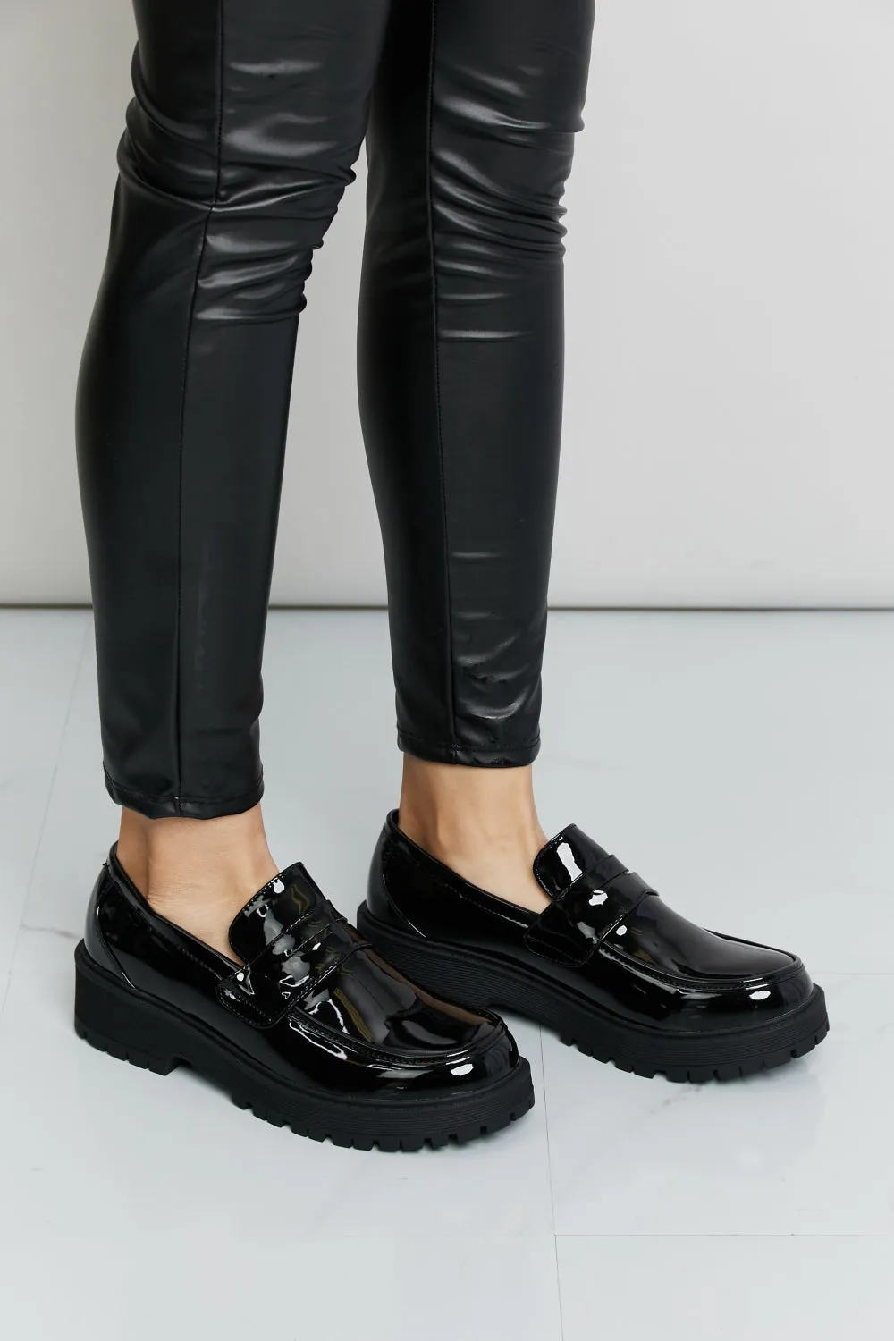Selena Patent Round Toe Loafers