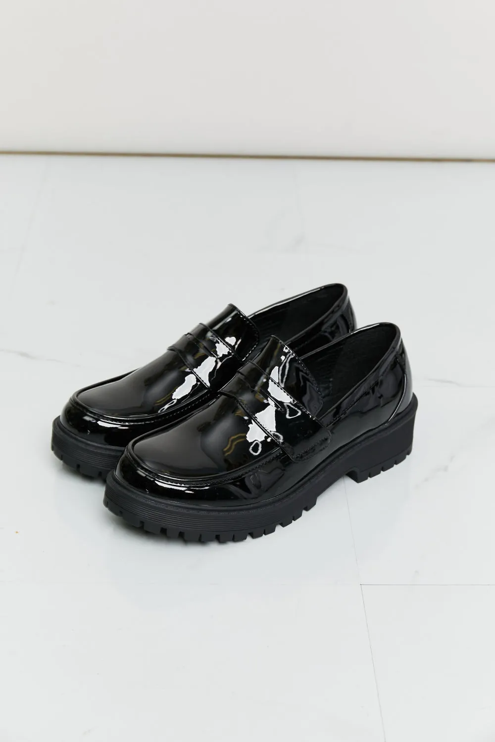 Selena Patent Round Toe Loafers