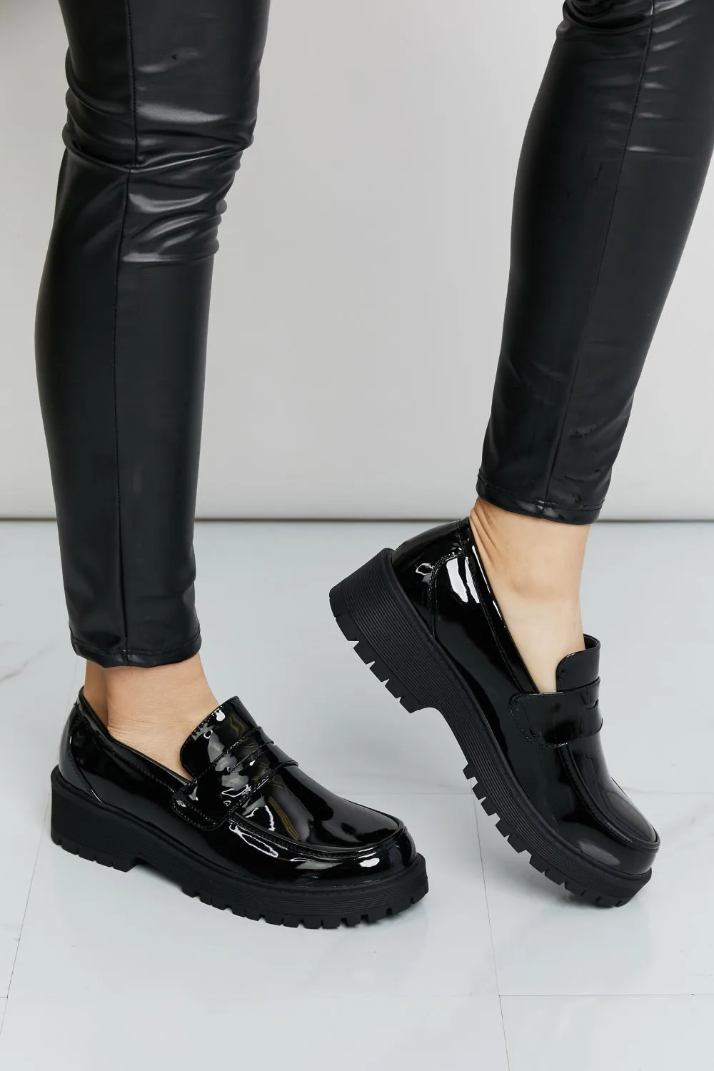 Selena Patent Round Toe Loafers
