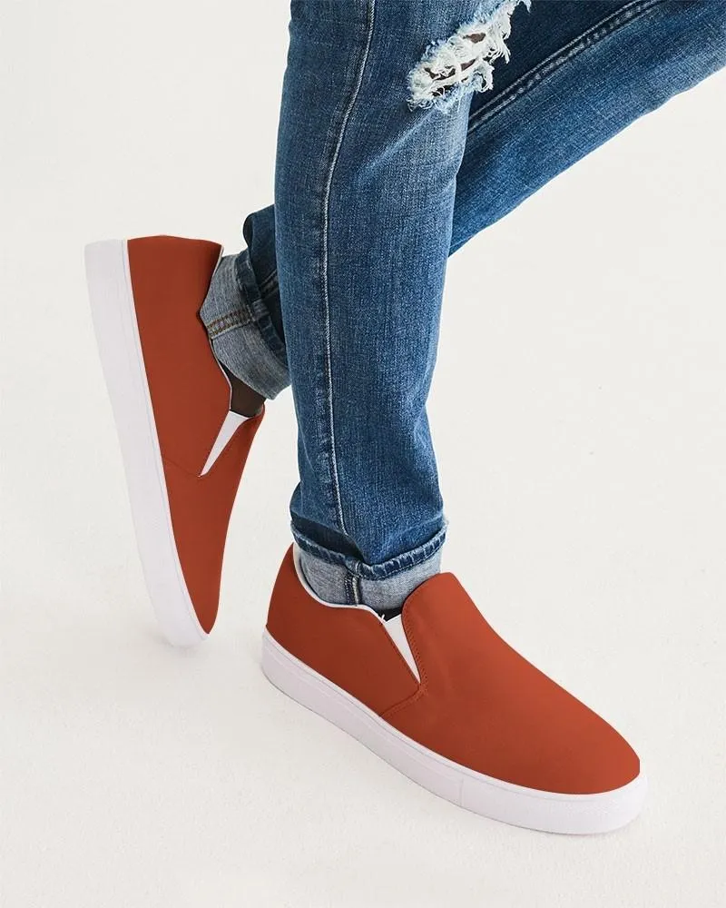 Shaded Orange Slip-On Canvas Sneakers | Men's | C0M88Y100K30