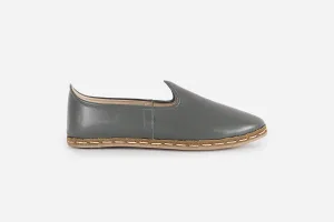 Slate Grey Handmade Leather Loafers (Women's)