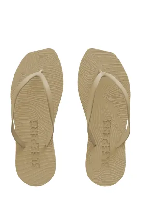 SLEEPERS Women Tapered Beige Flip Flops