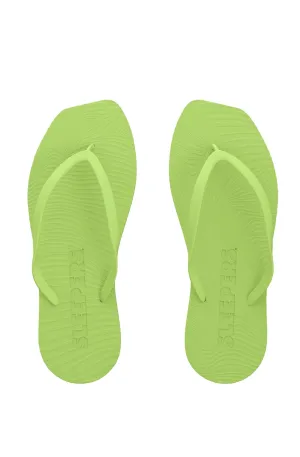 SLEEPERS Women Tapered Lime Green Flip Flops
