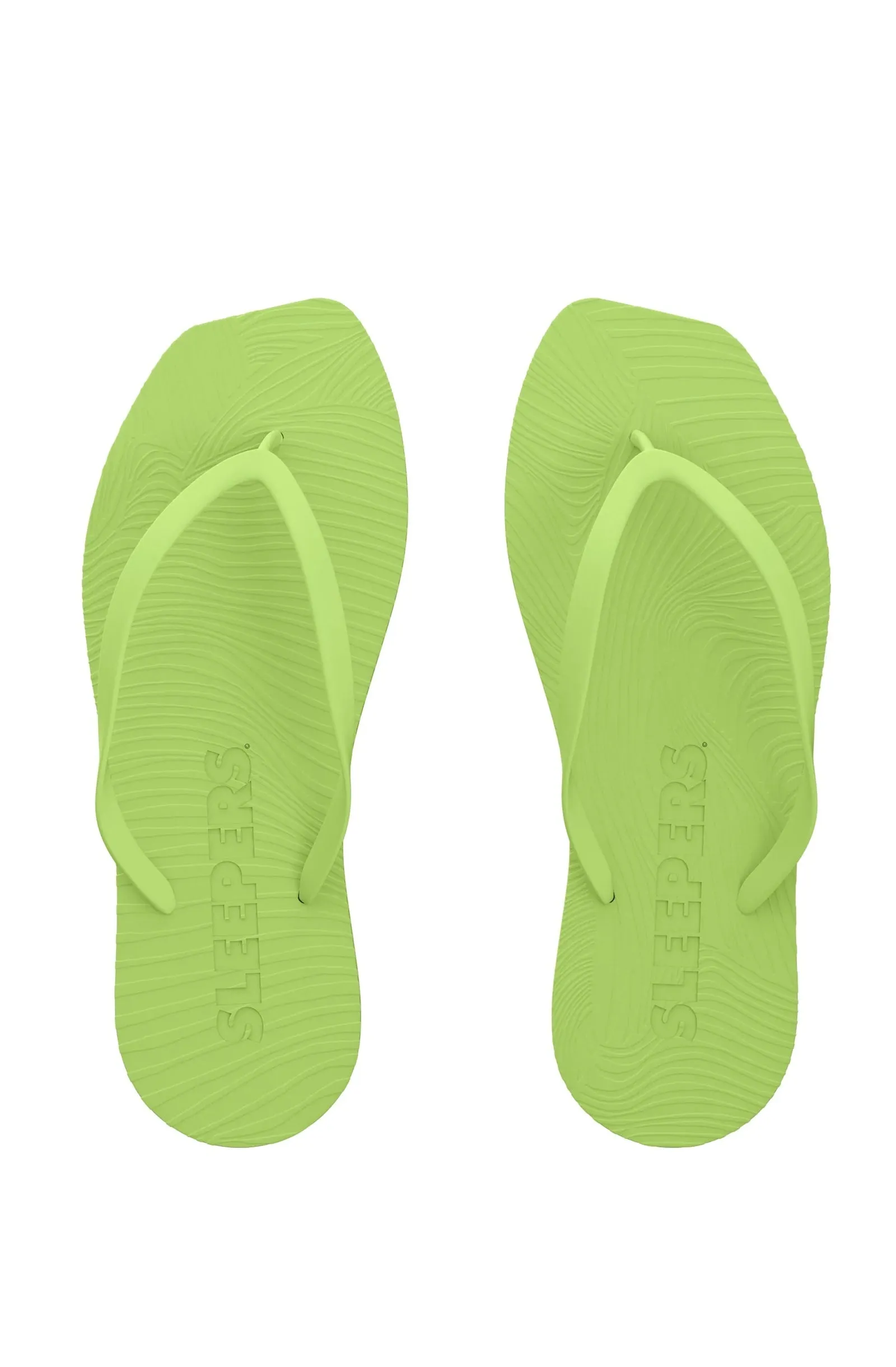 SLEEPERS Women Tapered Lime Green Flip Flops