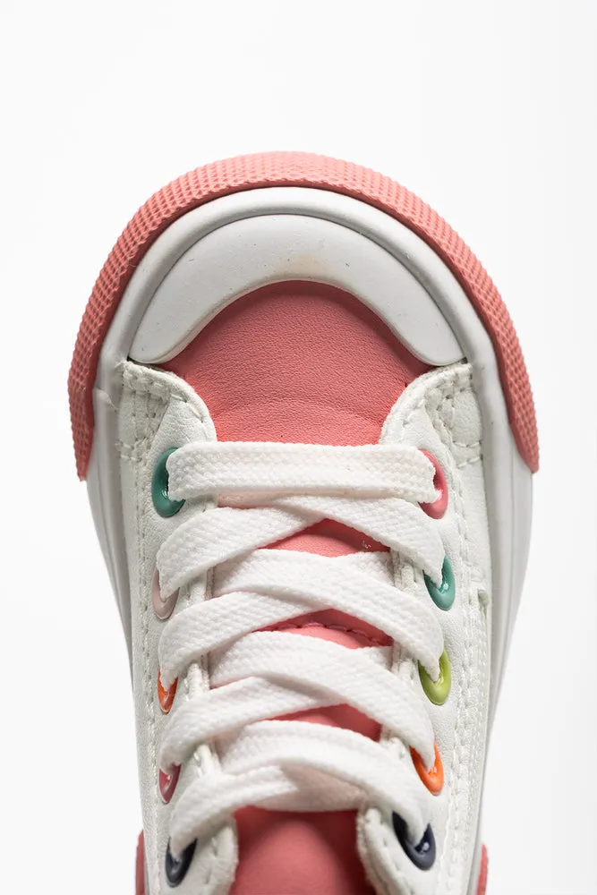 Snoopy High Top Sneaker White