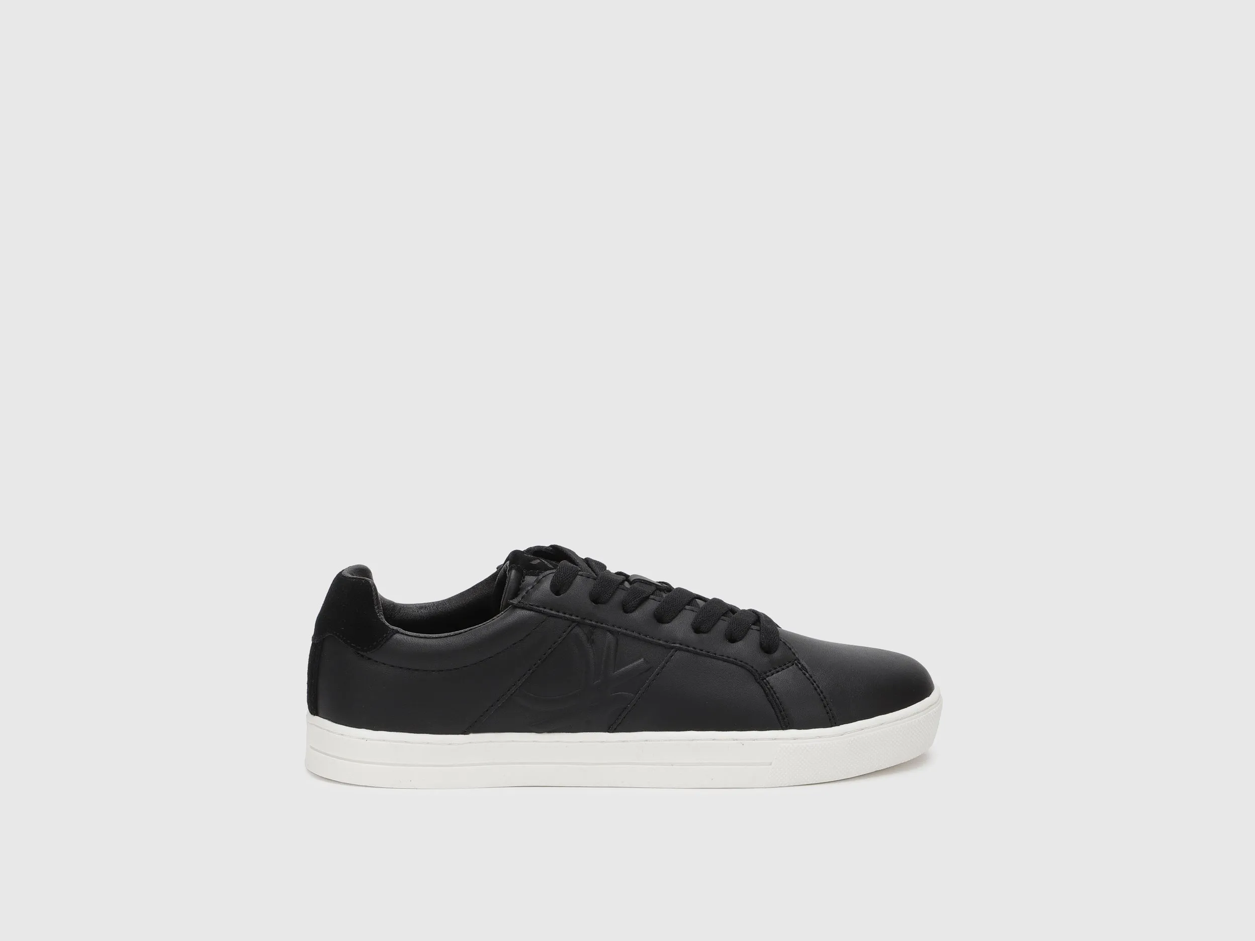 Solid Pattern Lace-Up Sneakers