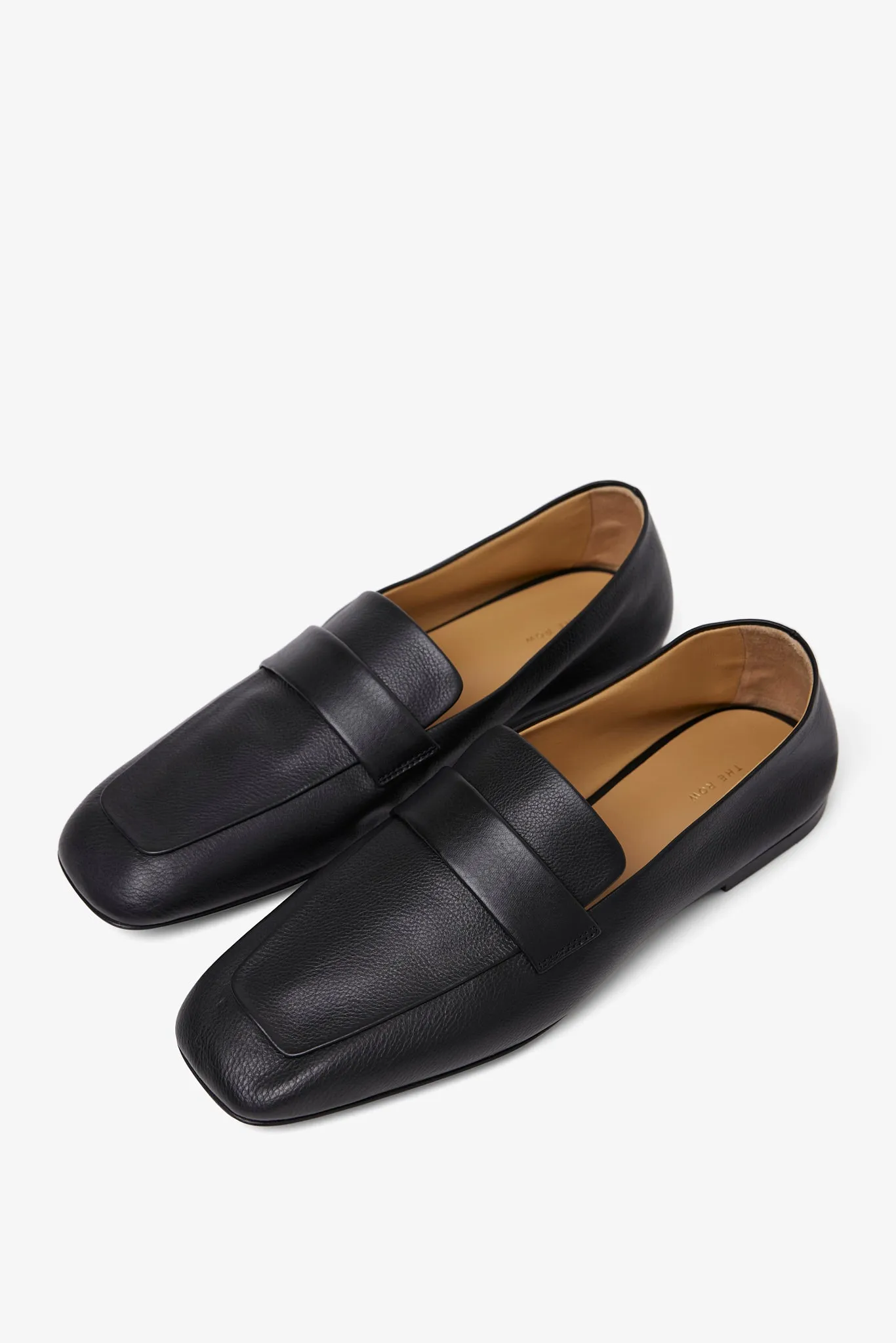 Square black loafers
