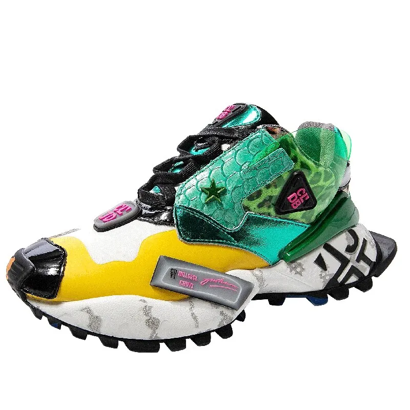 Street Style Women's Chunky Sneakers  Fashion Brand Women Flat Platform Shoe Breathable Women Trainers Footwear
