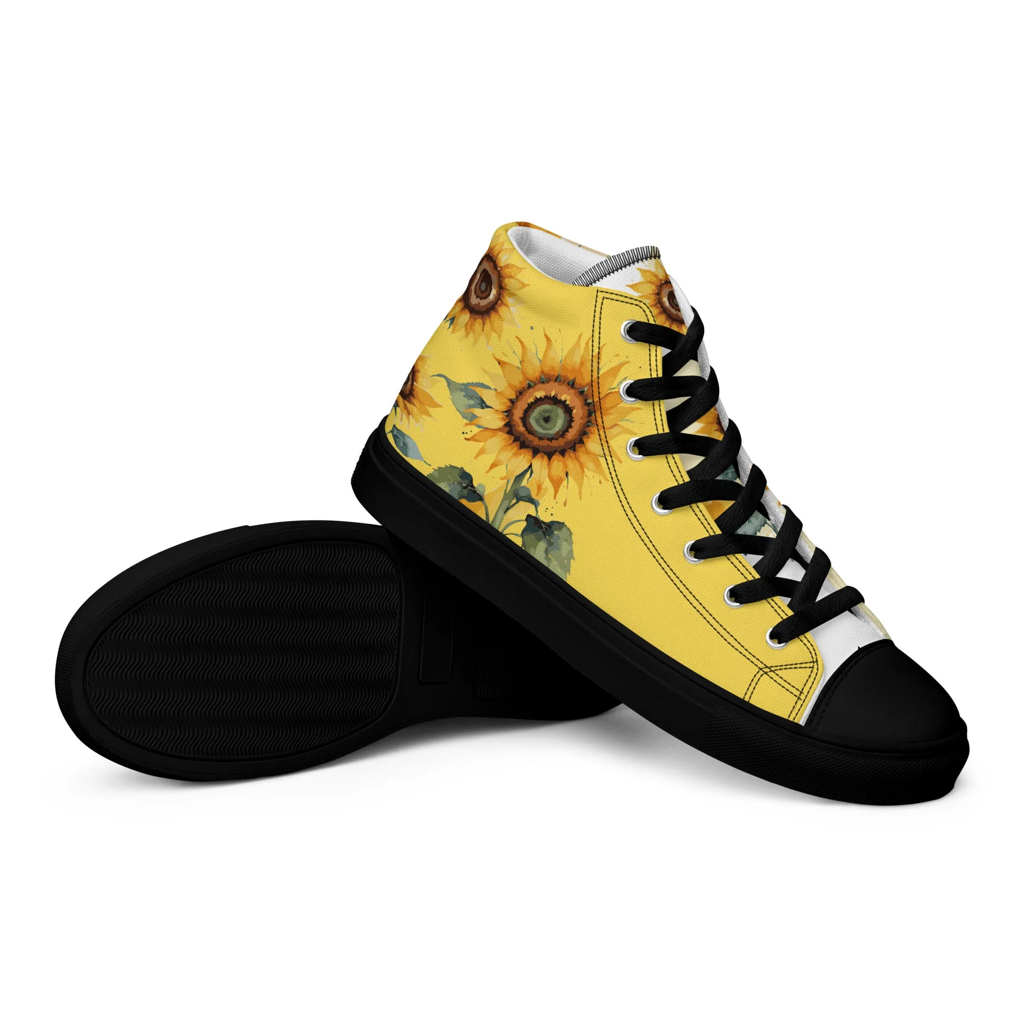 Sunflowers Women's High Top Custom Sneakers
