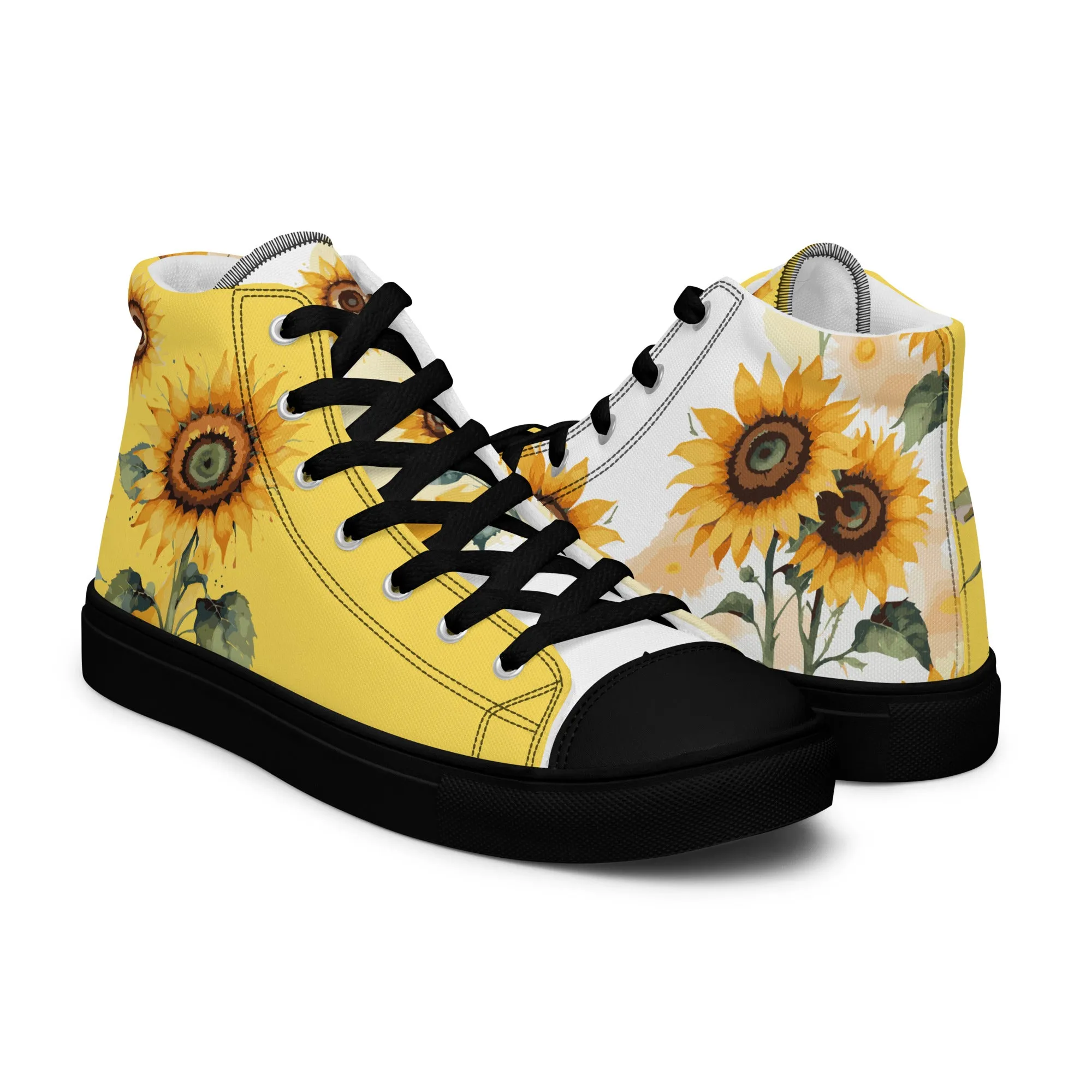 Sunflowers Women's High Top Custom Sneakers