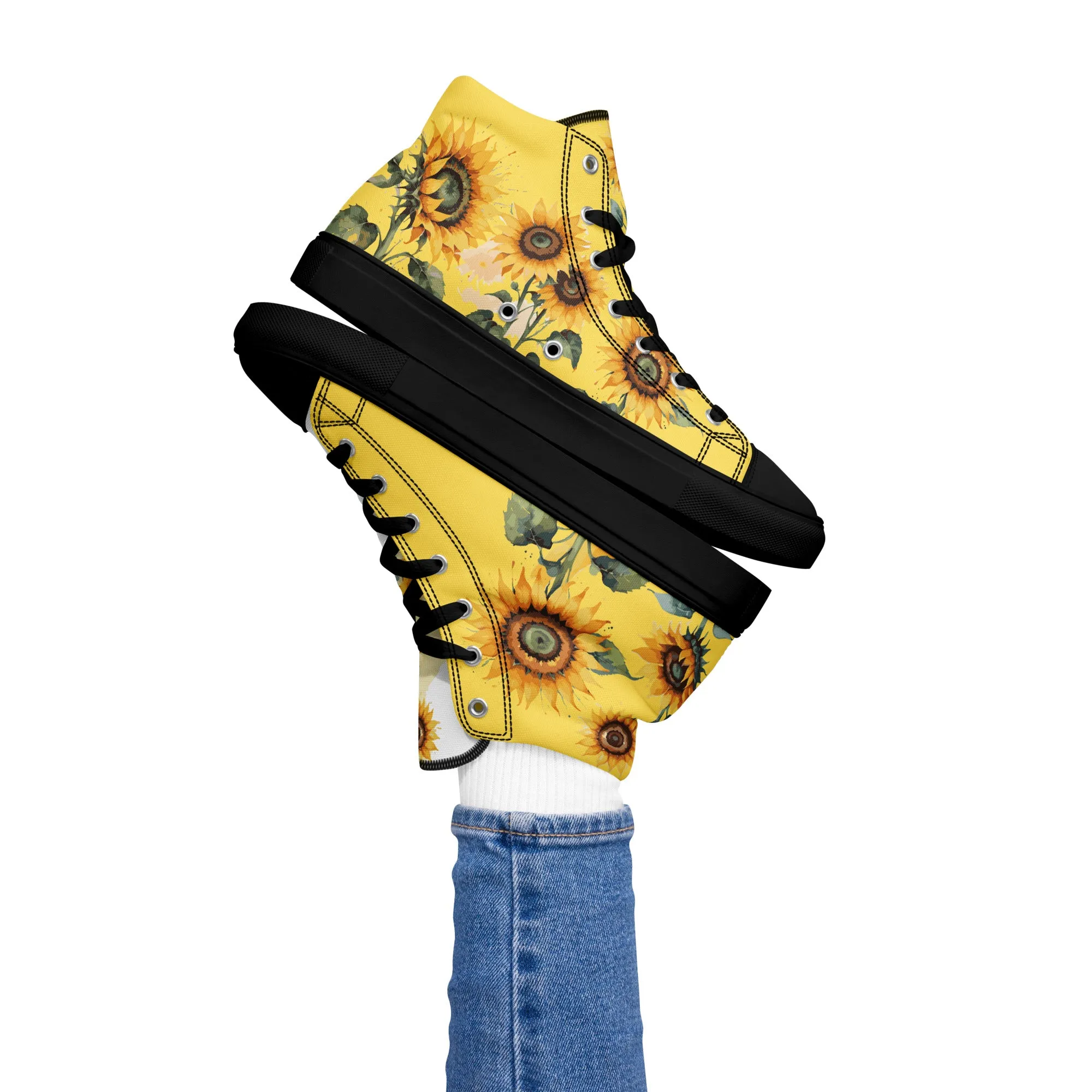 Sunflowers Women's High Top Custom Sneakers