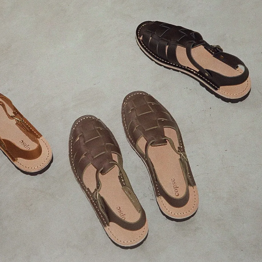 TEAK SANDALS - OLIVE