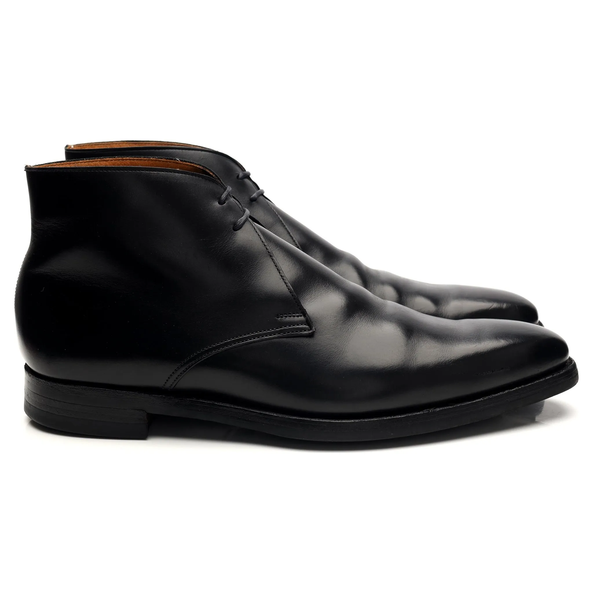'Tetbury' Black Leather Chukka Boots UK 9.5 E