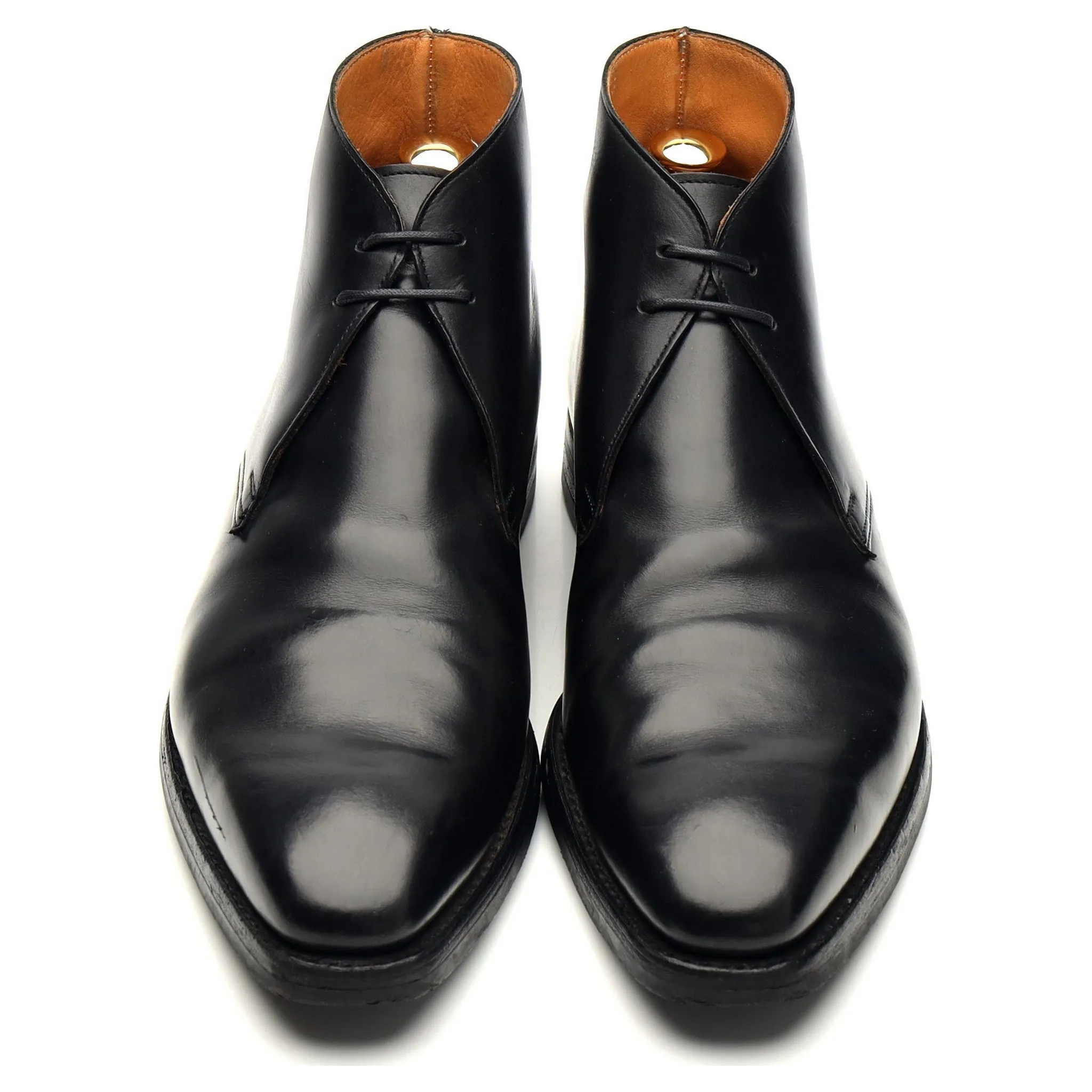 'Tetbury' Black Leather Chukka Boots UK 9.5 E