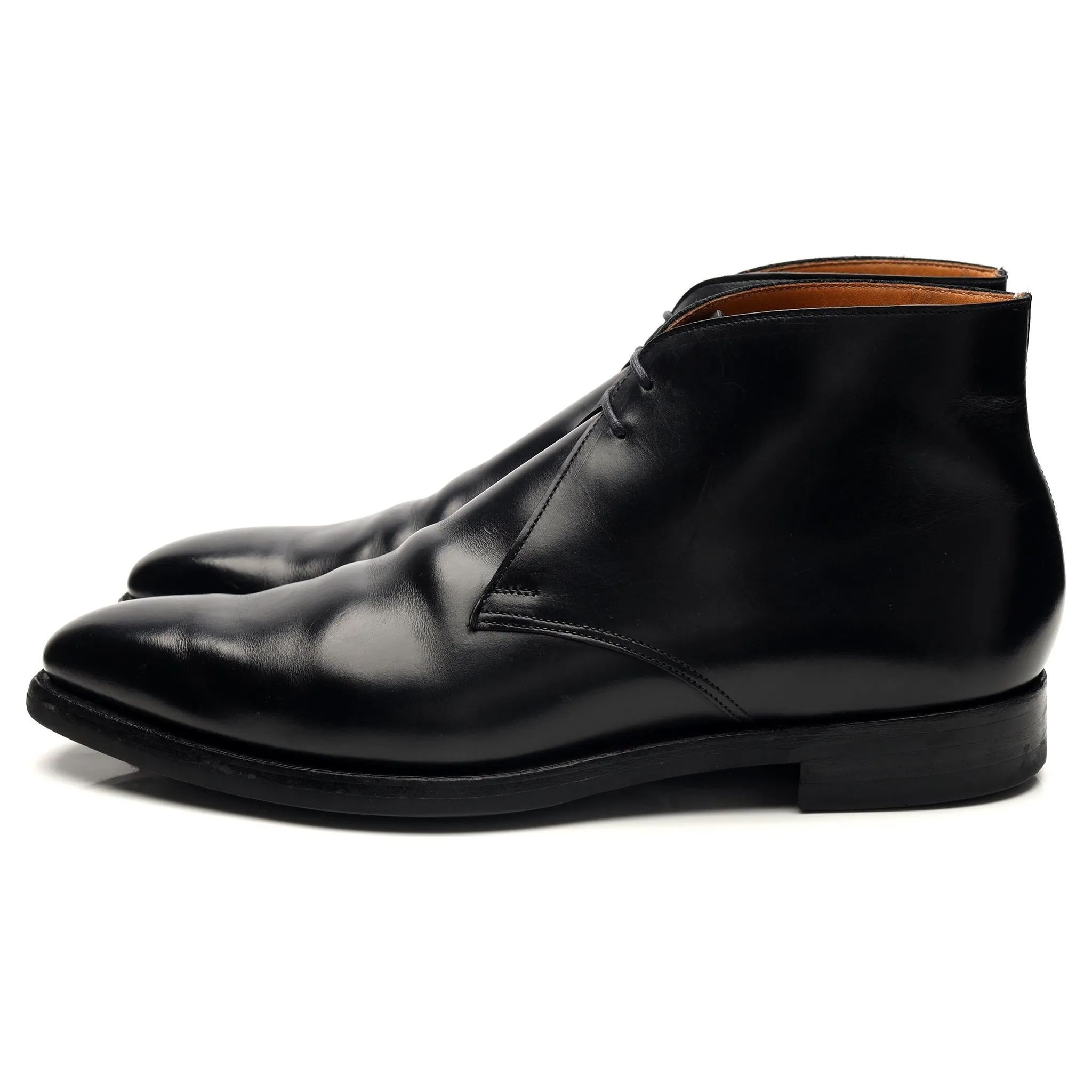 'Tetbury' Black Leather Chukka Boots UK 9.5 E