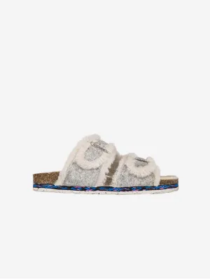 The Nuo Fluff Vegan Slippers | Grey