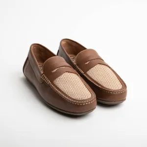 The Tan Herringbone Loafer