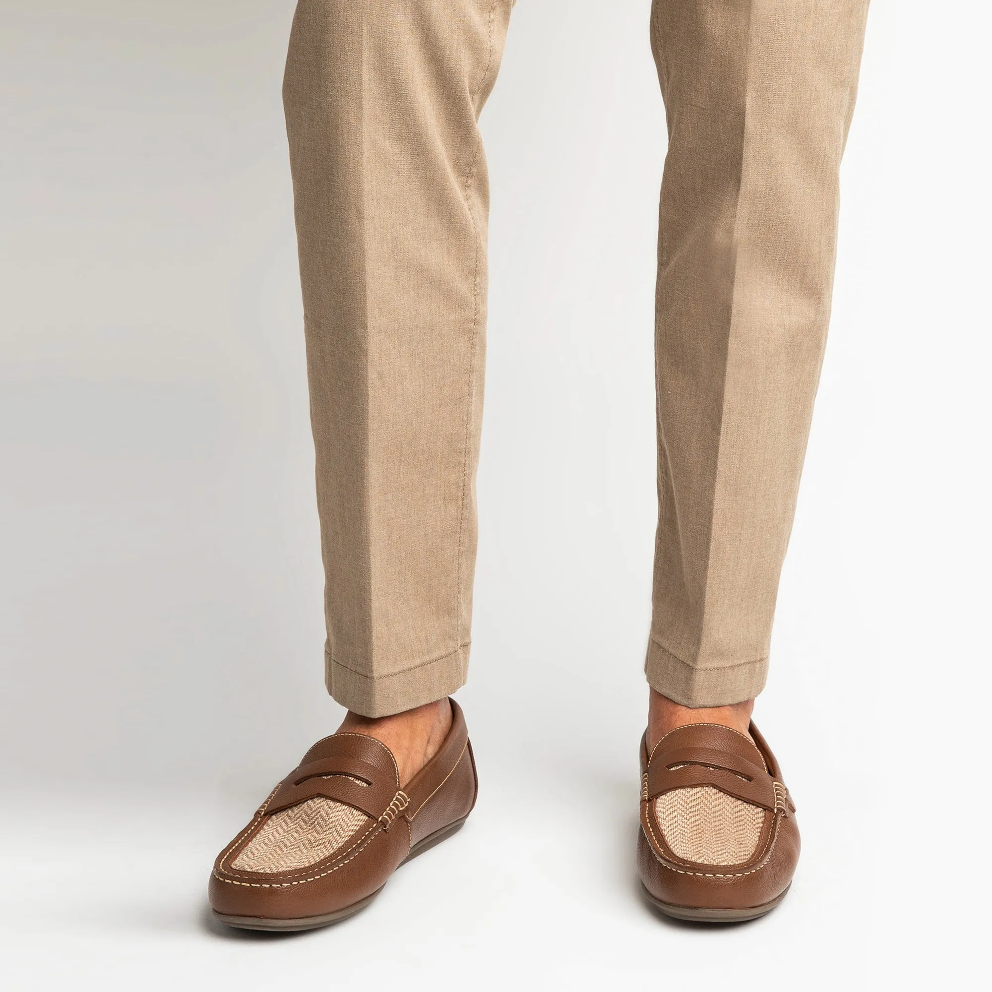 The Tan Herringbone Loafer