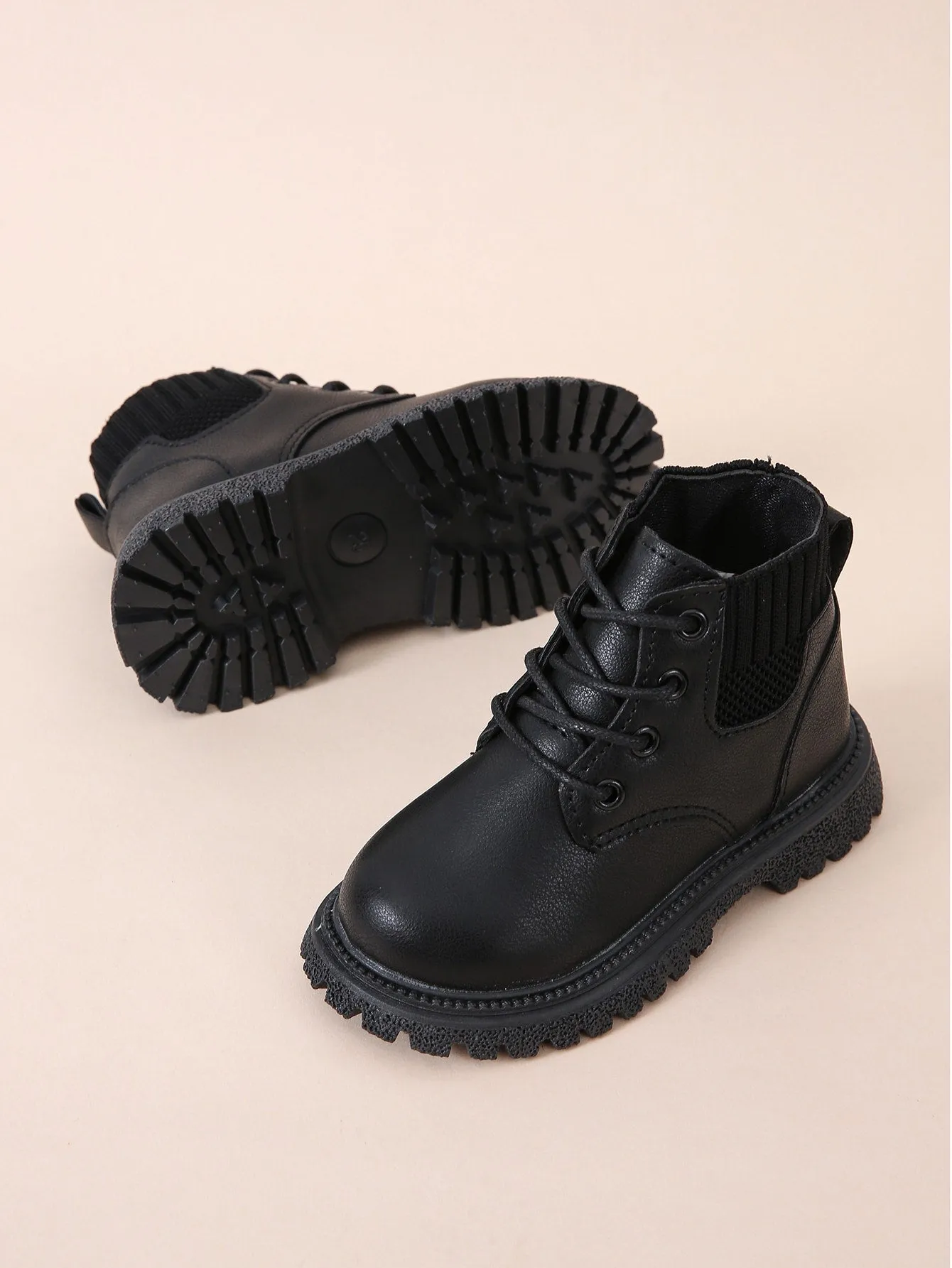 Toddler Minimalist Lace-up Front Boots-FD