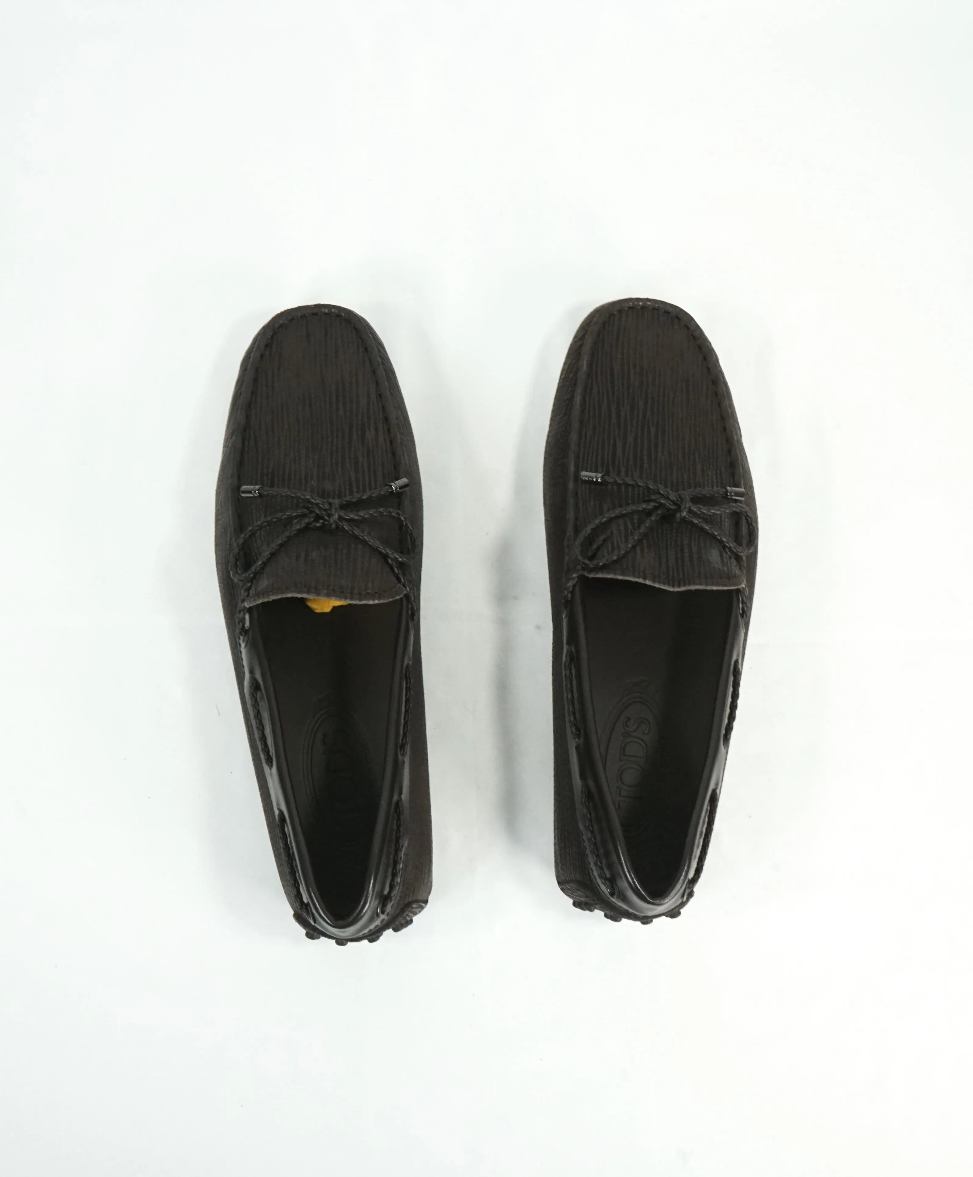 TOD’S - Brown / Maroon "Laccetto" Driving Loafers Braided Knot Front - 6.5