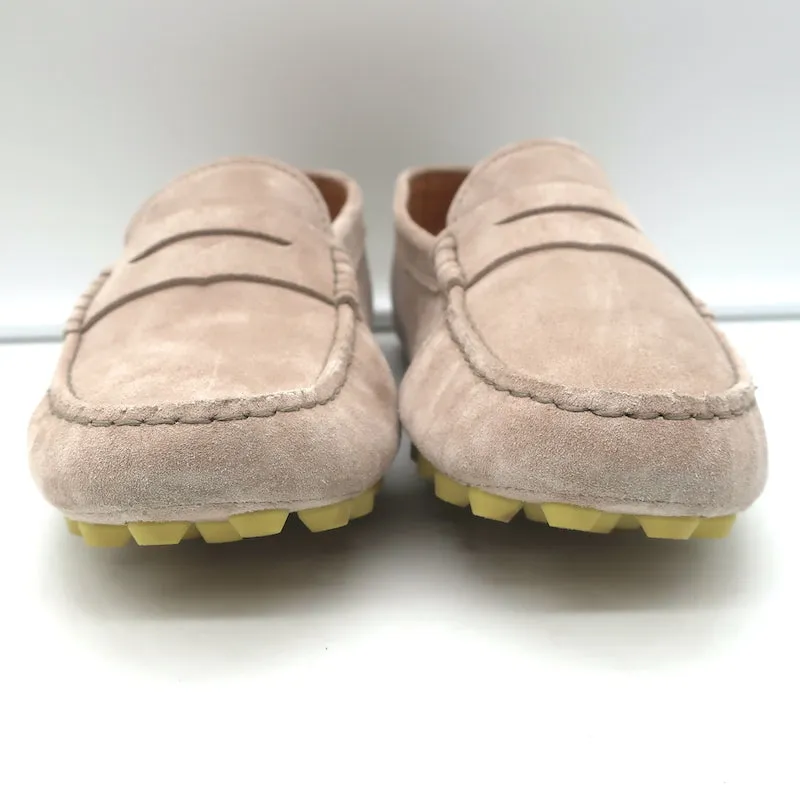 Tod's Gommino Bubble Penny Loafers Beige Suede Size 38 Flat Driving Shoes