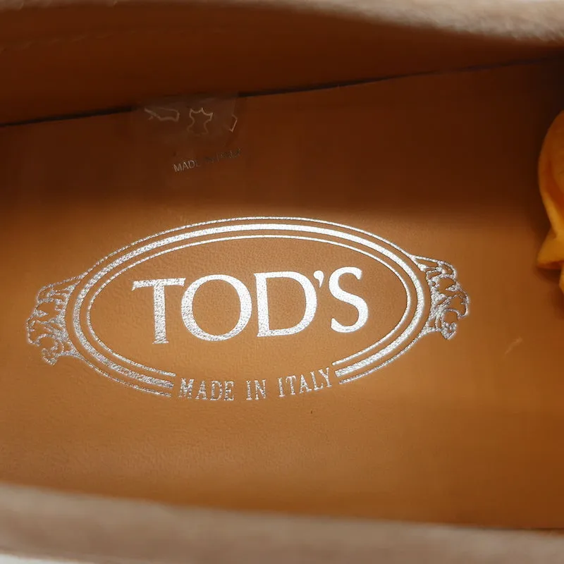 Tod's Gommino Bubble Penny Loafers Beige Suede Size 38 Flat Driving Shoes