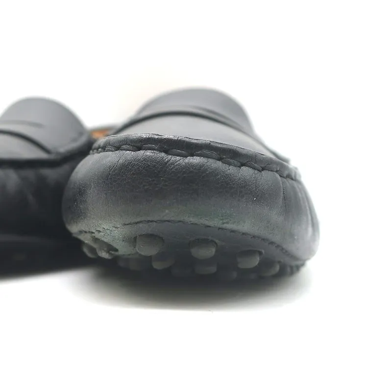 Tod's Gommino Driving Shoes Black Leather Size 39 Flat Penny Loafers