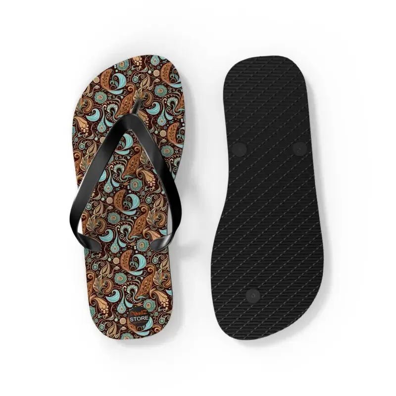Trendy Paisley Unisex Flip Flops for Summer Vibes