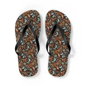 Trendy Paisley Unisex Flip Flops for Summer Vibes