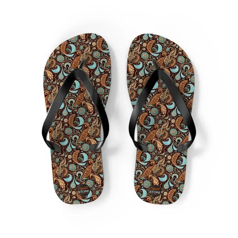 Trendy Paisley Unisex Flip Flops for Summer Vibes